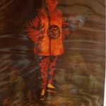 Chung Ling Soo, fire lettering poster with theatre sticker