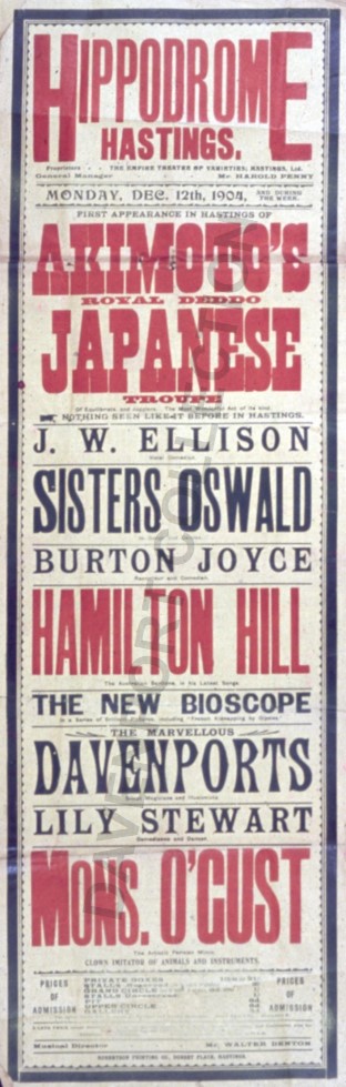 Hippodrome, Hastings. 12 December 1904