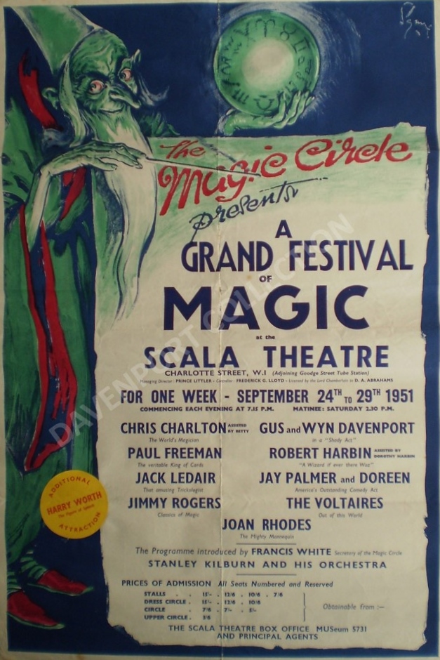 A Grand Festival of Magic, Scala Theatre, London. 24 – 29 September 1951