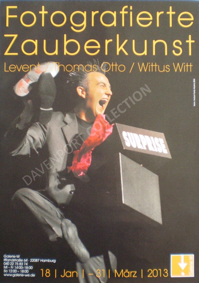 Poster for Fotografierte Zauberkunst, Galerie-W, Hamburg. 2013