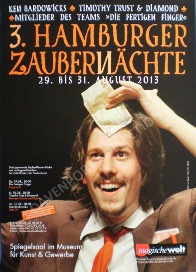 Poster for the 3rd Hamburger Zaubernächte. 2013