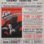 Poster for Lyle and his Cavalcade of Mystery, Grand Theatre, Luton. 1943