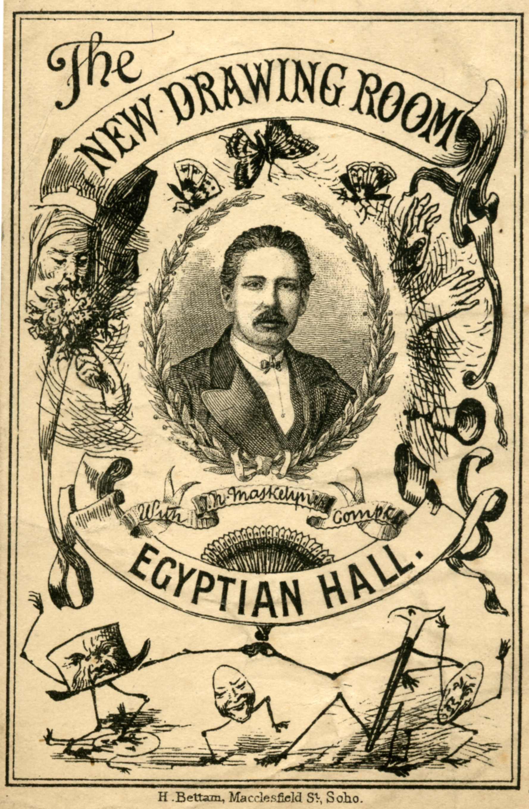 Maskelyne compliment slip for The New Drawing Room at the Egyptian Hall