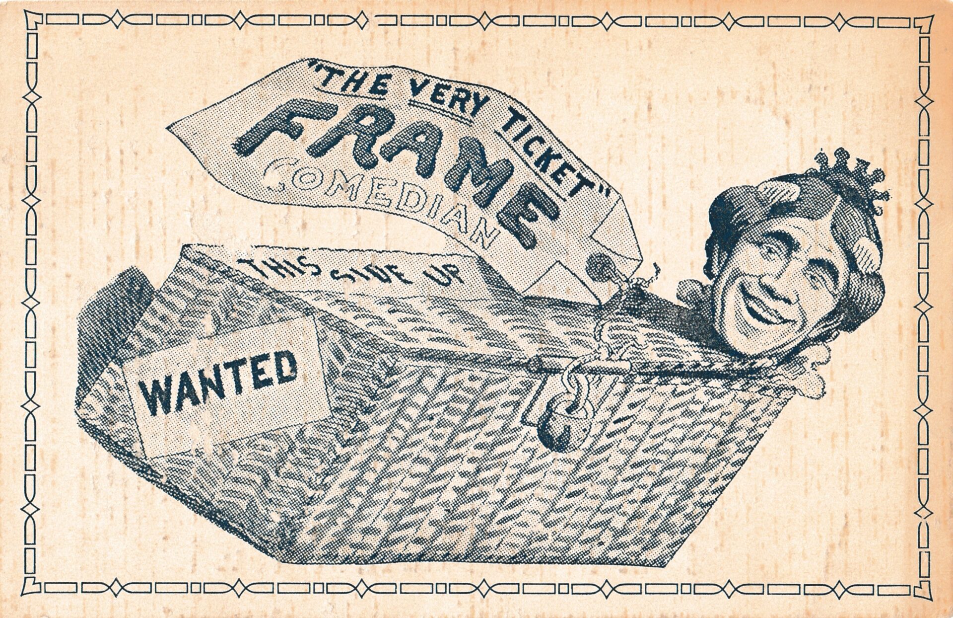 W.F. Frame postcard, “The Very Ticket”. 1907
