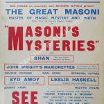 Showcard for “Masoni’s Mysteries”, Hippodrome, Aldershot