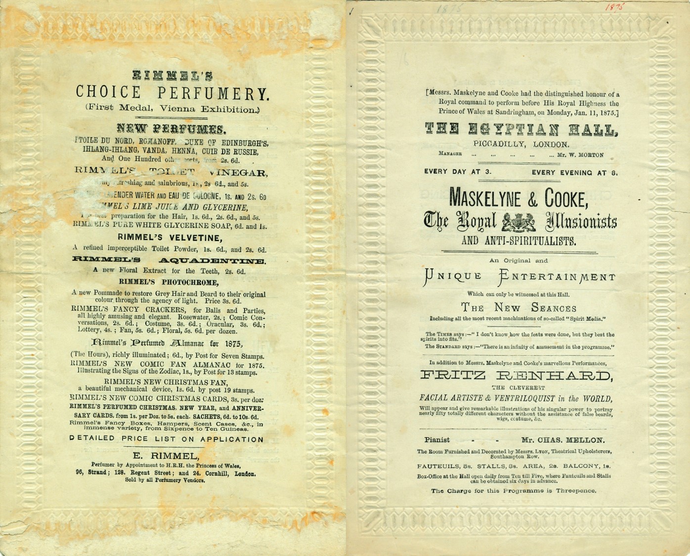 Maskelyne and Cooke, Egyptian Hall, London