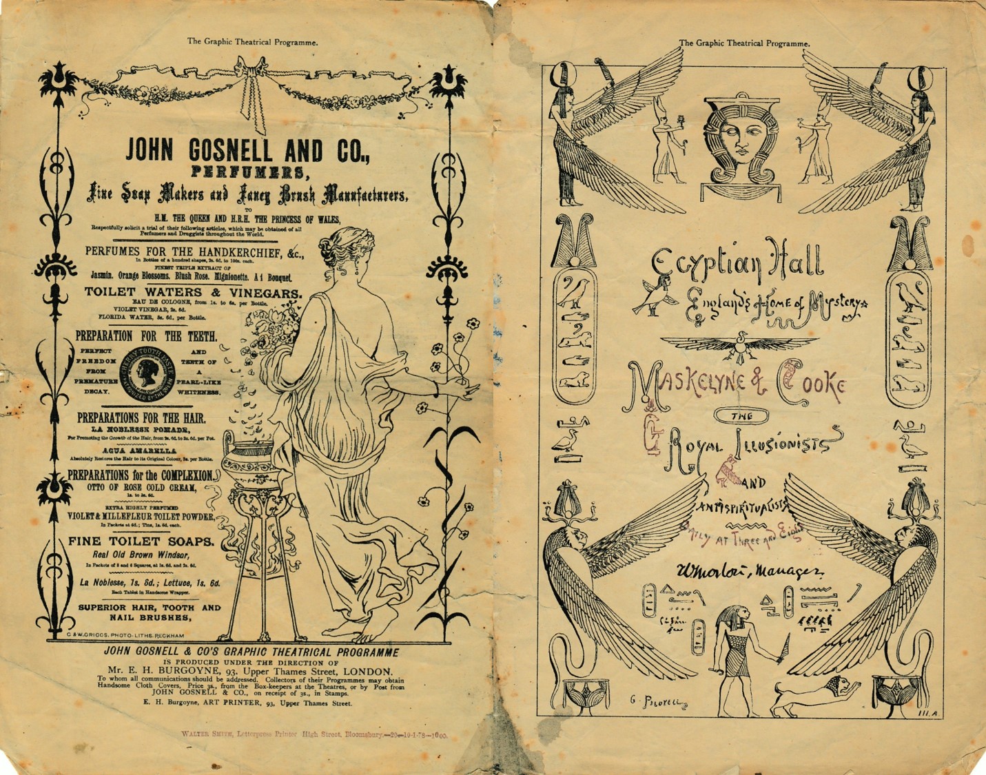 Maskelyne and Cooke, Egyptian Hall, London. 1878