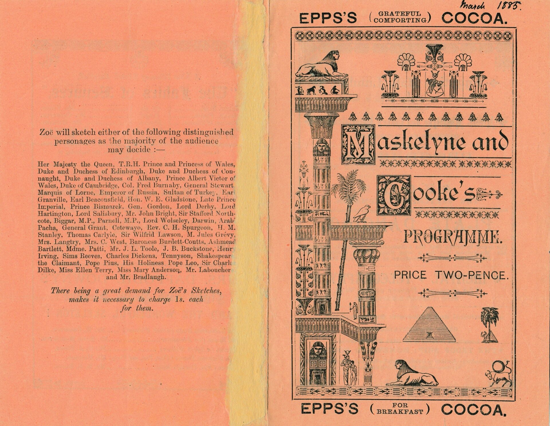 Maskelyne and Cooke, Egyptian Hall, London