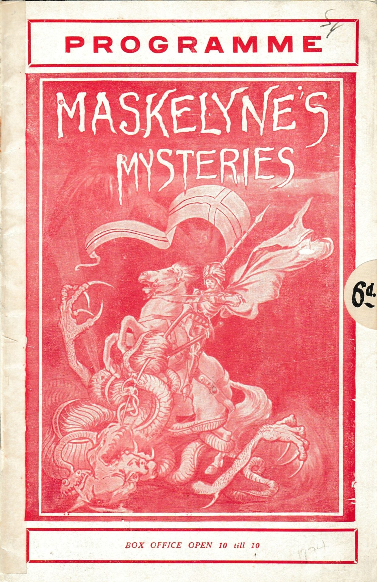 The Little Theatre presents Maskelyne’s Mysteries, 13 August 1934