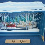 Message in a Bottle 3D pop-up greeting card – Santa in his sleigh