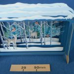 Message in a Bottle 3D pop-up greeting card – deer and birds