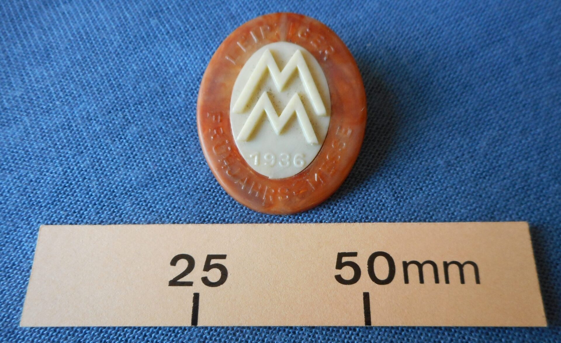 Attendees badge for the 1936 Leipzig Spring Fair