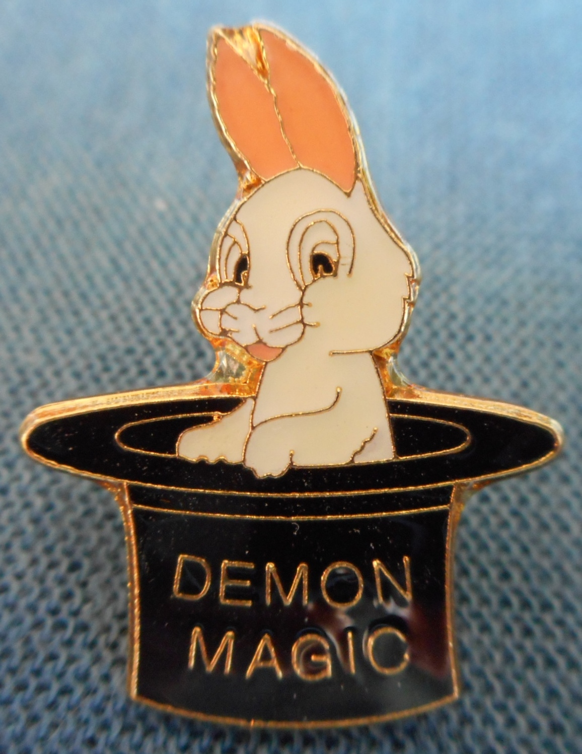 Demon Magic rabbit in a hat pin