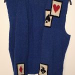 Garment with a card motif design