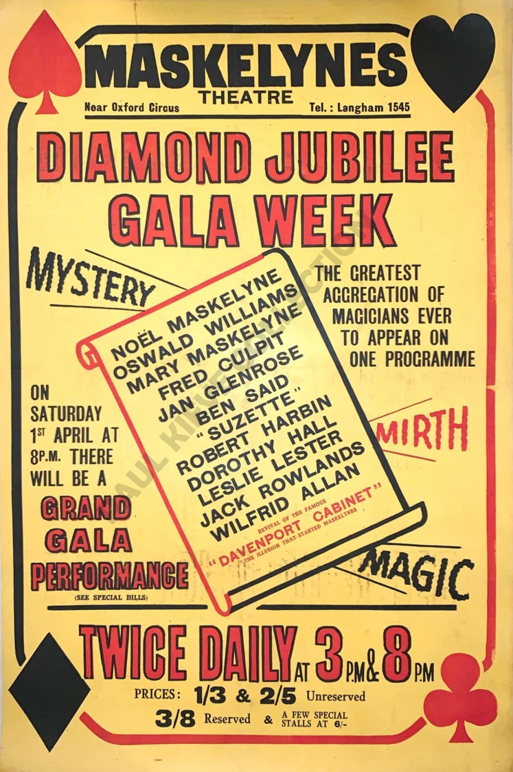 Maskelynes Theatre Diamond Jubilee Gala Week. 1933