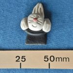 Rabbit in a hat brooch