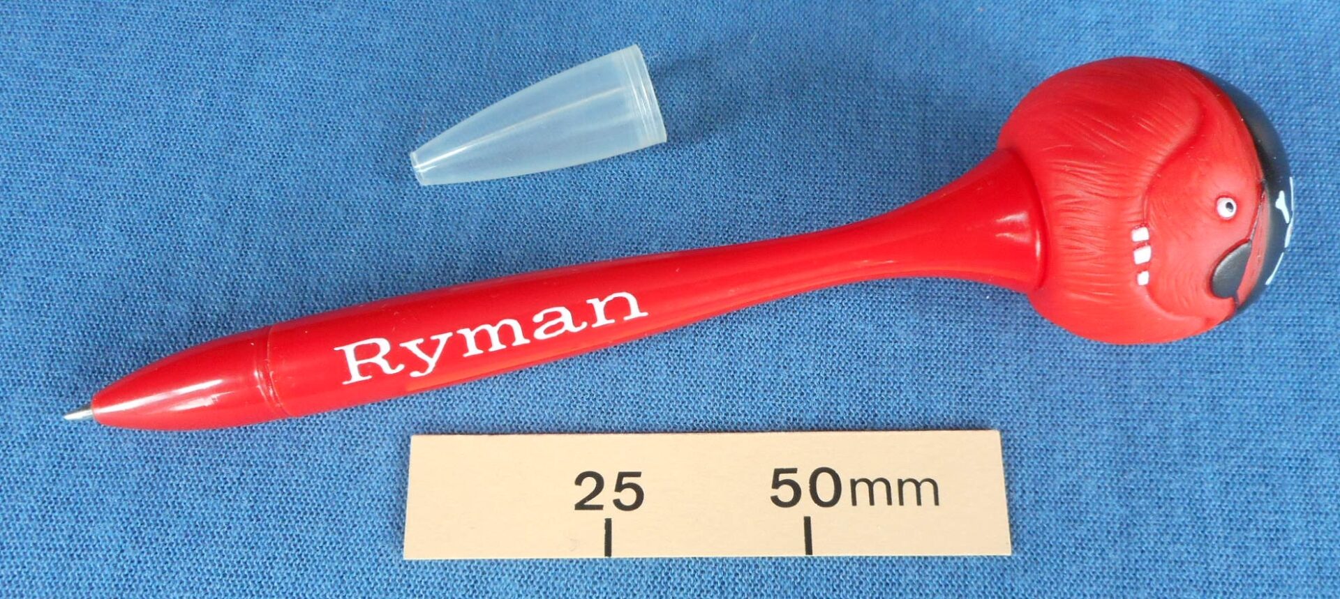 Novelty pirate red ball point pen sold by Ryman the stationers
