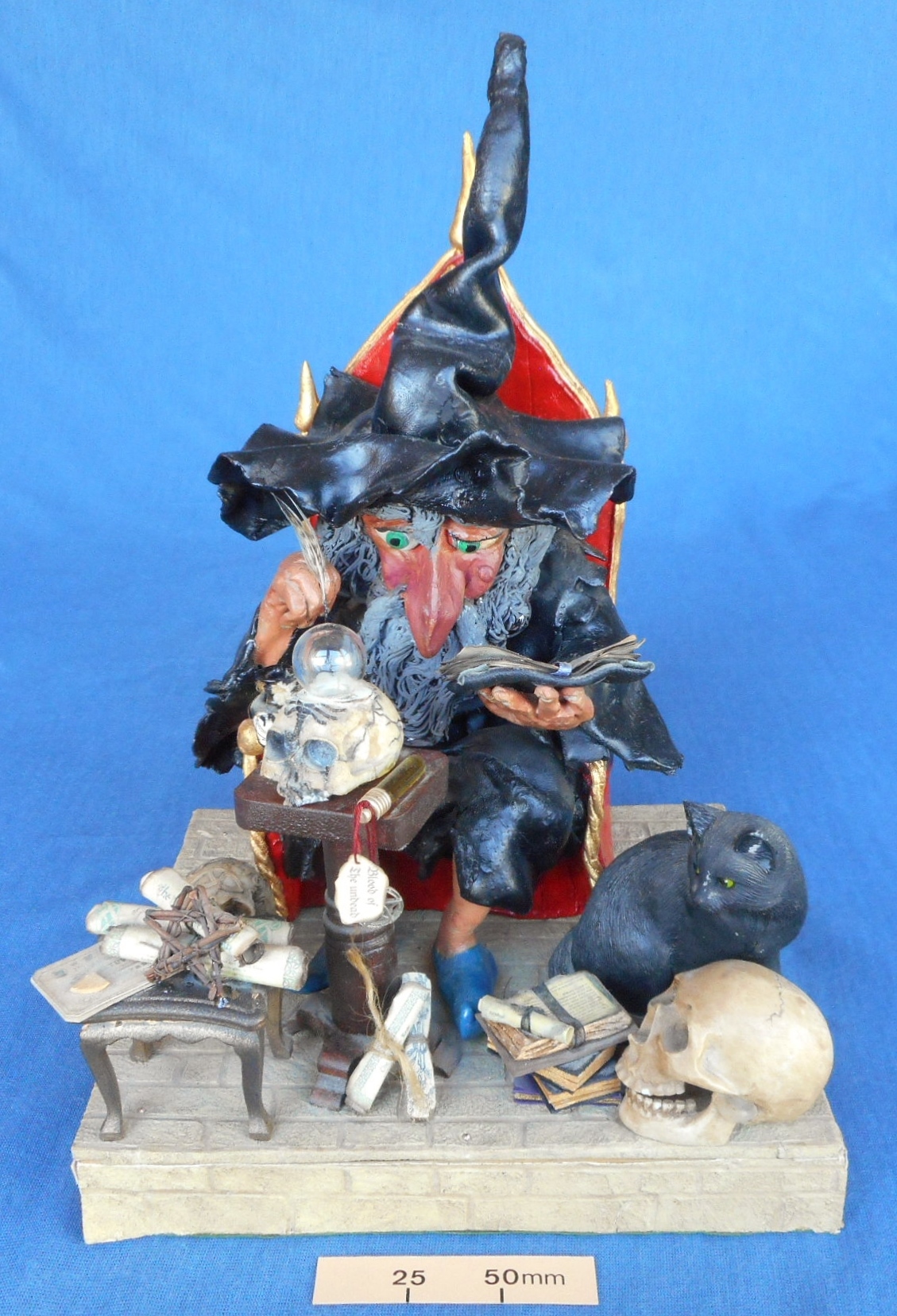 A wizard on a throne ornament