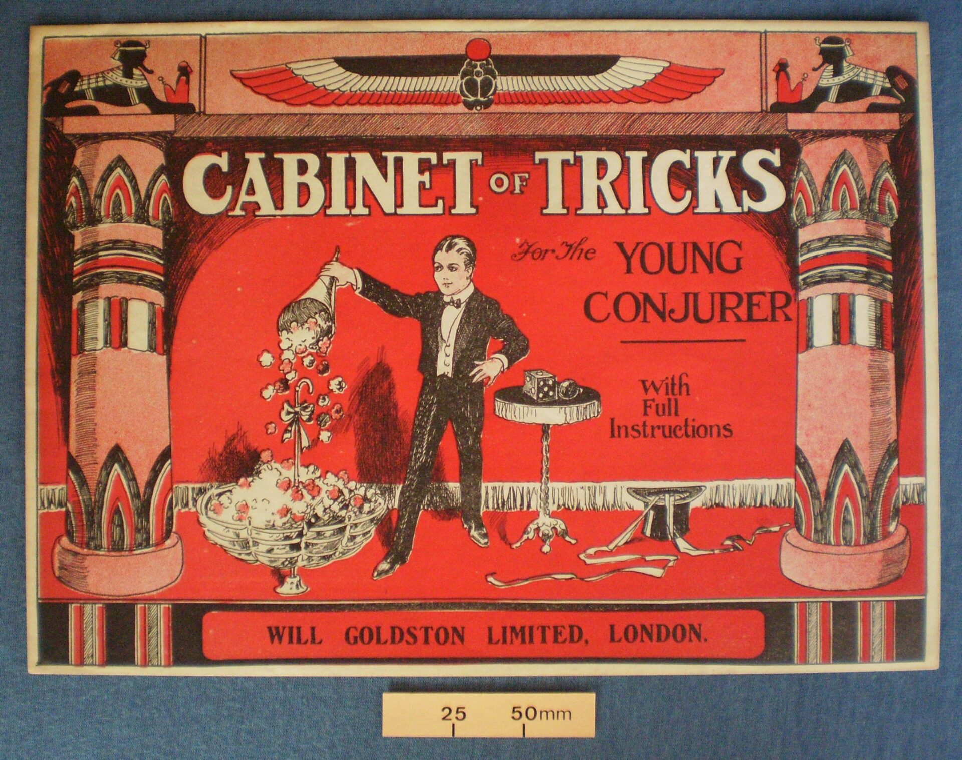 Box label for Goldston’s Cabinet of Tricks