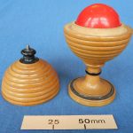 Polished wooden ball vase