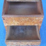 Japanese novelty cigarette box with roll top lid and drawer underneath