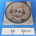 Novelty printed paper coil showing the magician Carlton’s head