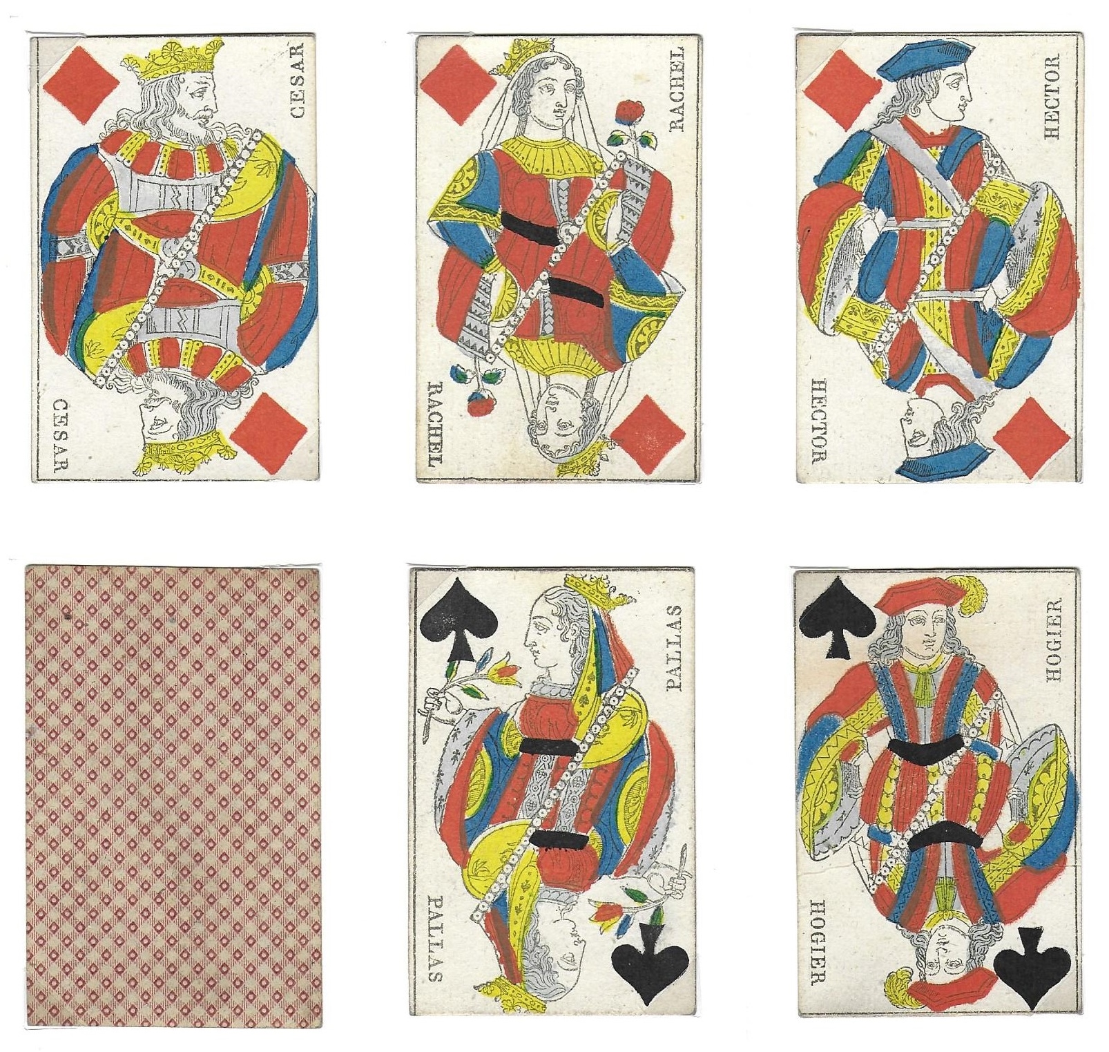 Ring binder containing a collection of various old playing cards and related items