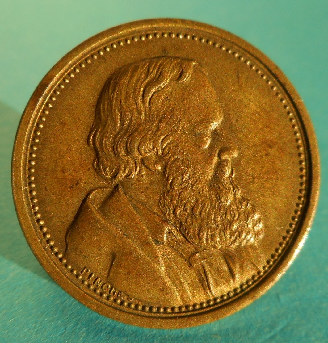 Albert Smith token for the Egyptian Hall Museum, 1860