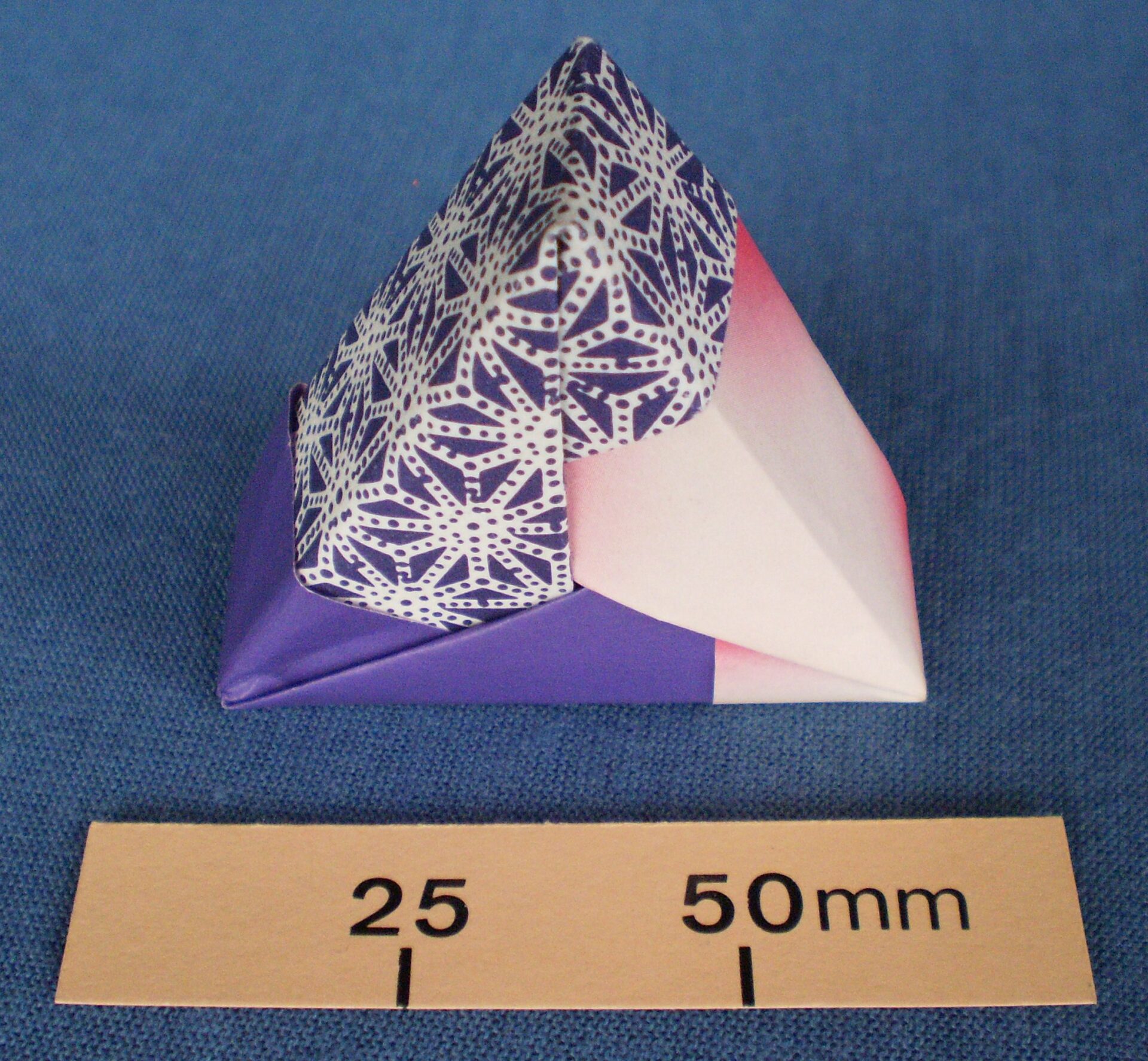 Origami triangular box