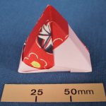 Origami triangular box