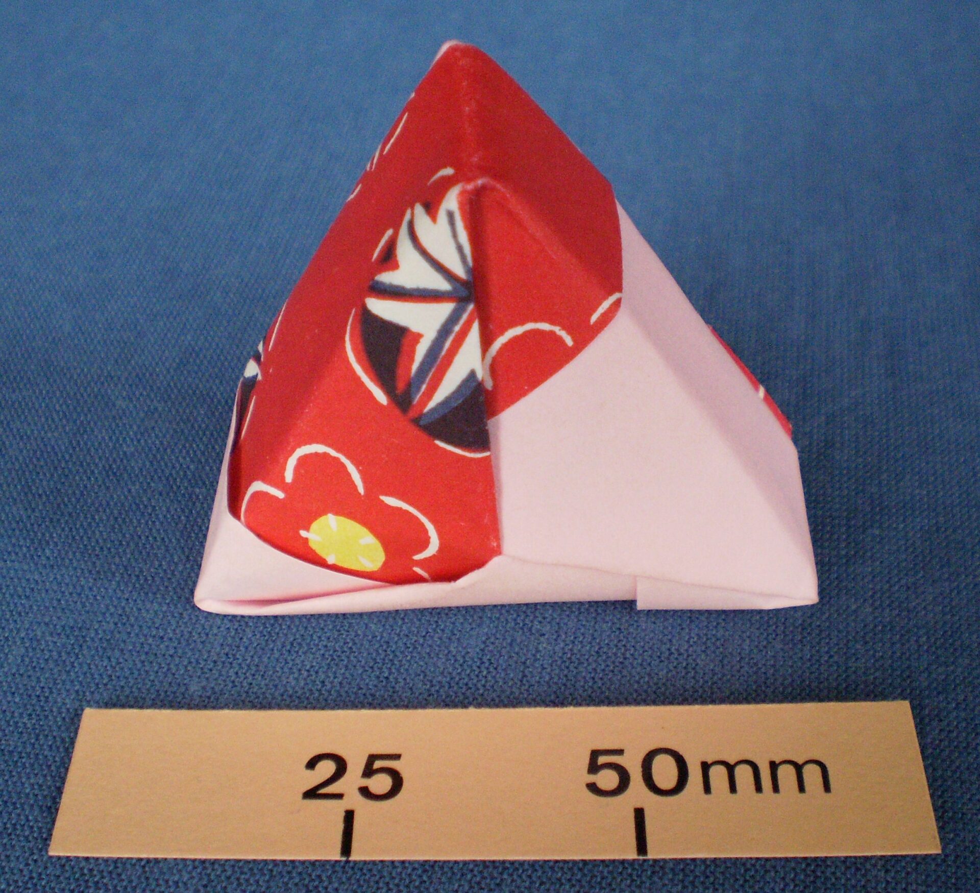 Origami triangular box