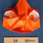 Origami demon face
