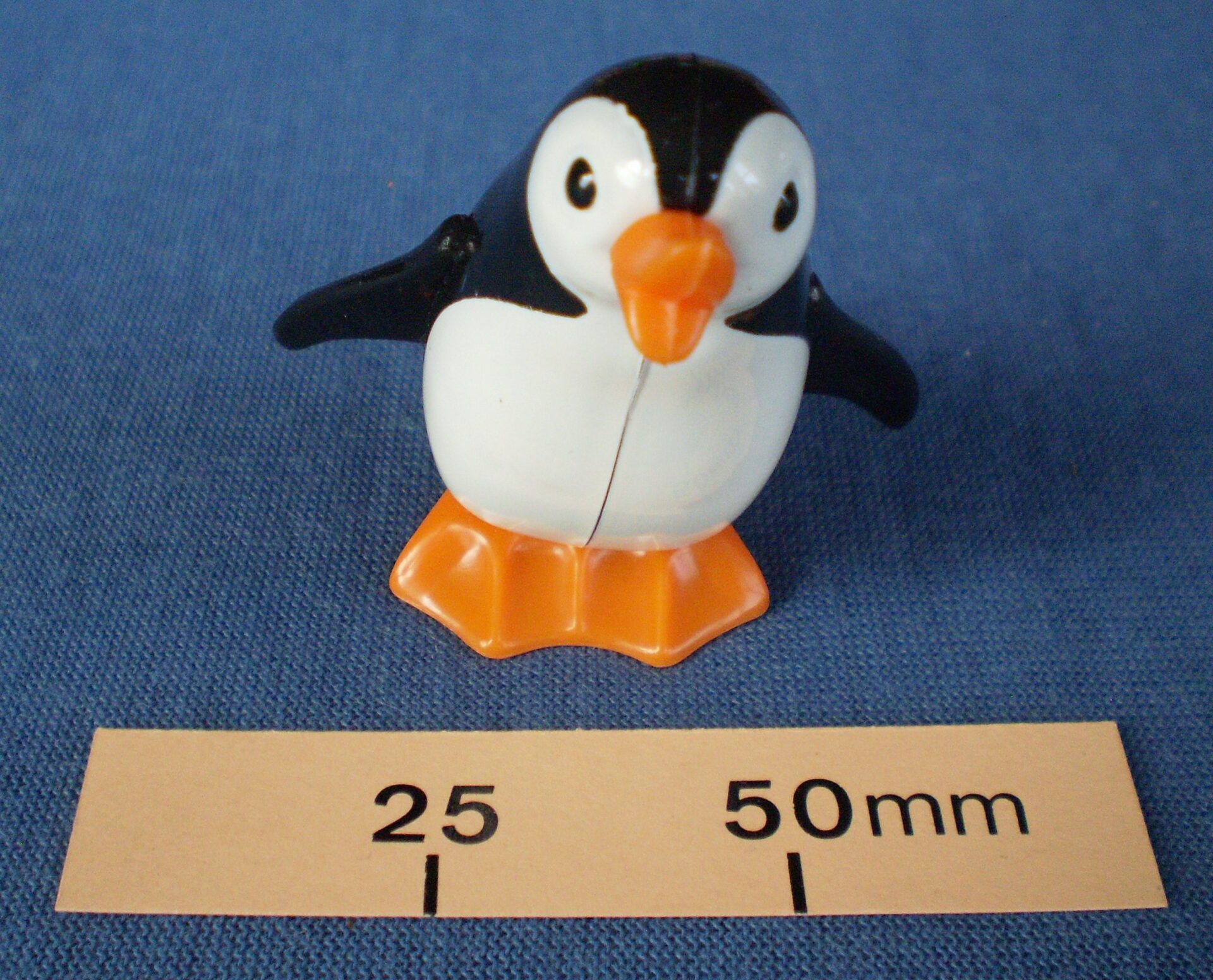 Plastic wind up waddling penguin, made in China