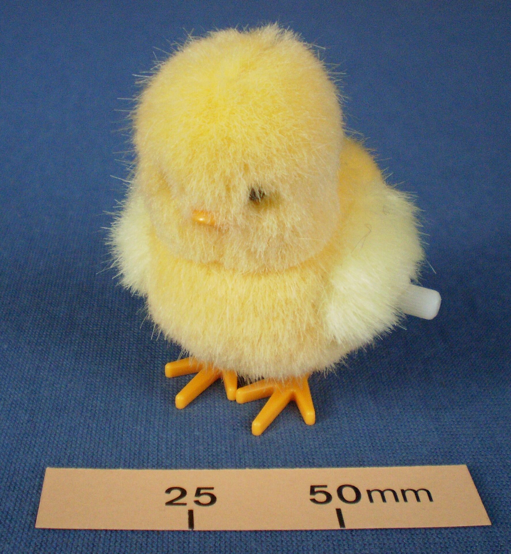 Fluffy wind up hopping chick