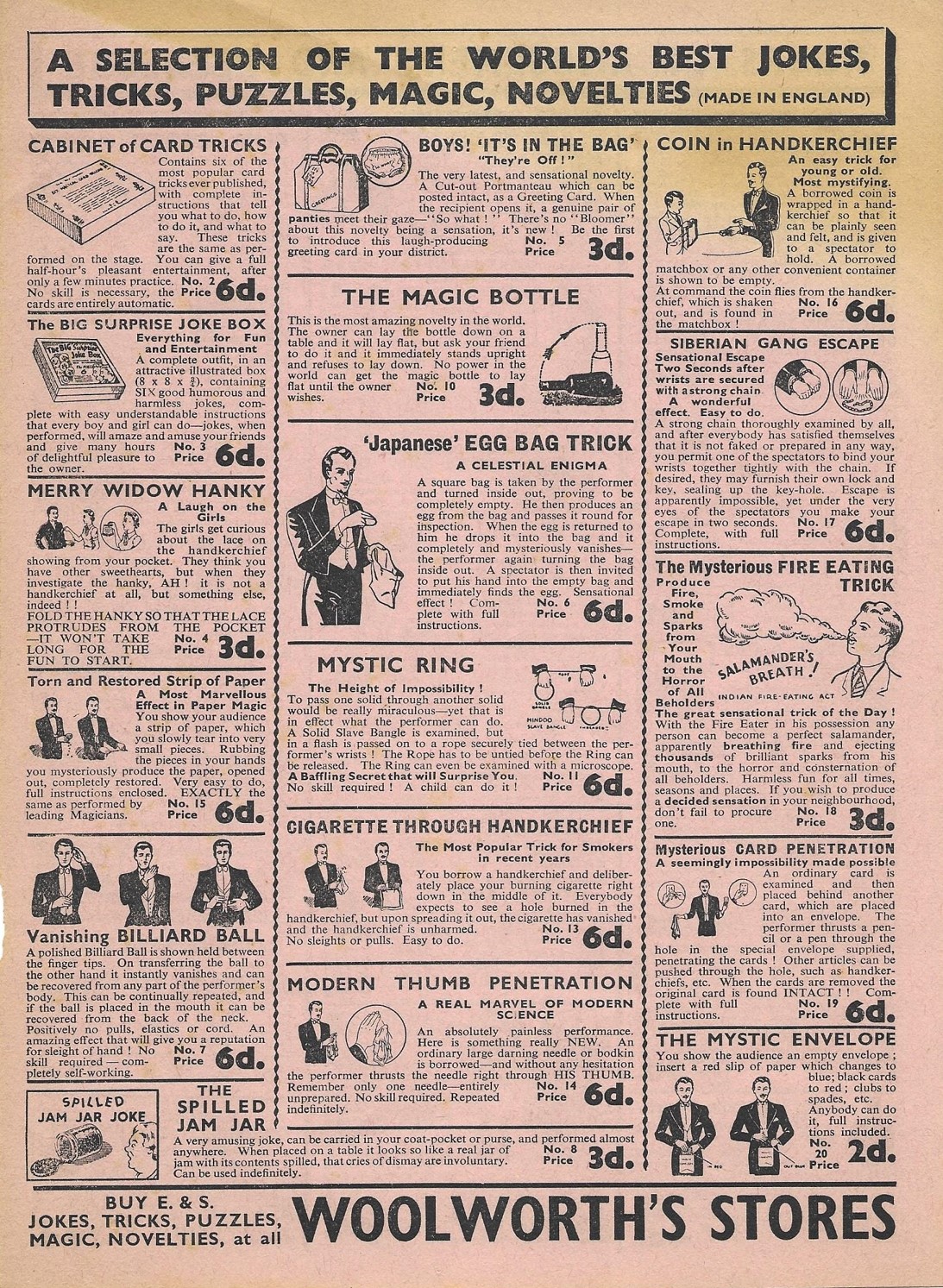 Woolworth’s Stores catalogue of E. & S. (Ellisdons) items