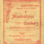 Maskelyne and Cooke programme for the Egyptian Hall, 27th consecutive year