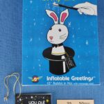 Inflatable Greetings Card – 13 inch Rabbit in Hat