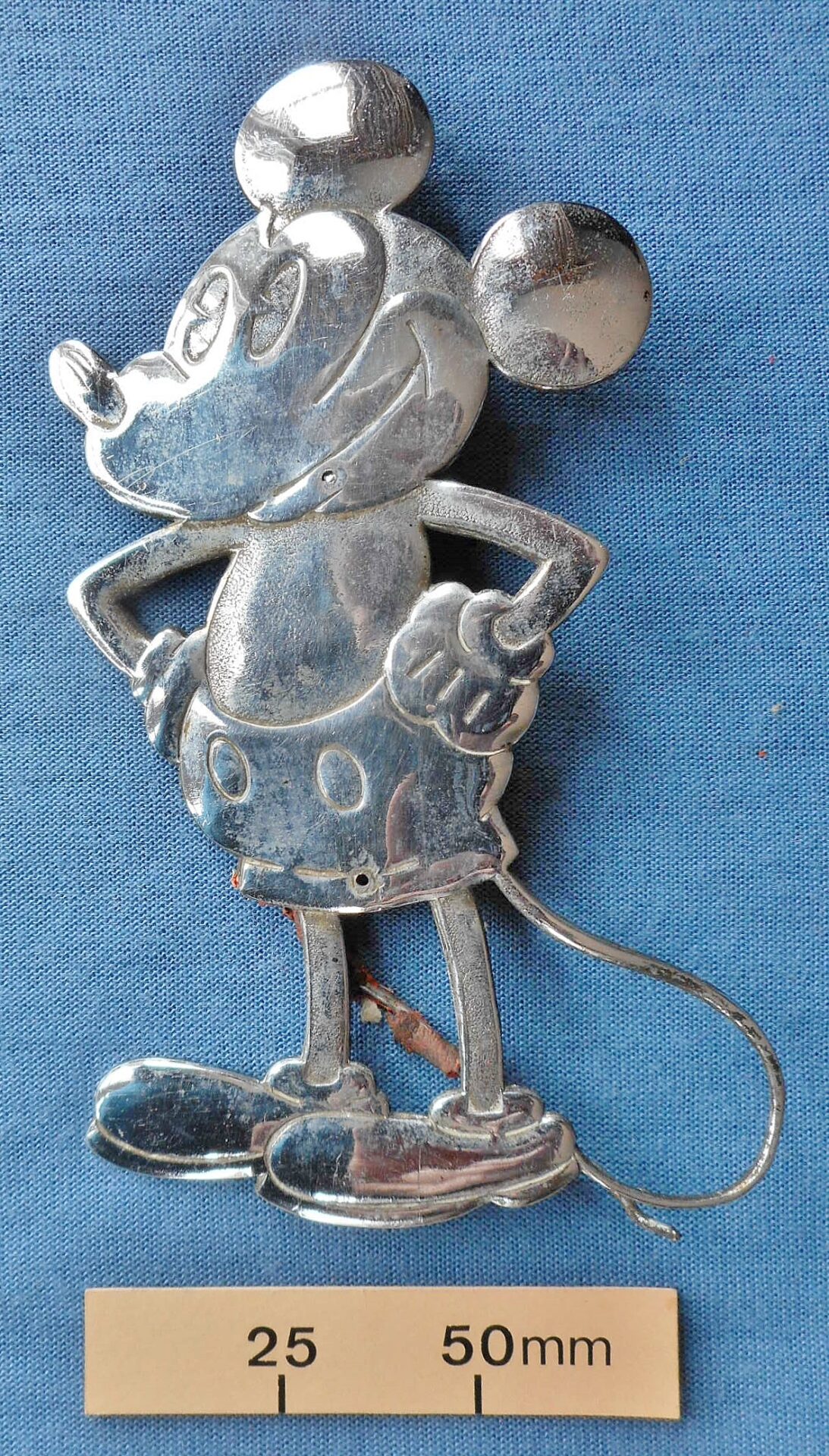 Mickey Mouse badge from the Davenport family car in the 1930s
