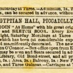 Press advertisement for W.S. Woodin “At Home” at the Egyptian Hall in 1869