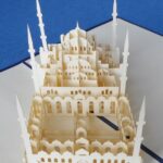 Blue Mosque pop-up greetings card