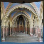 Greetings card of La Sainte-Chapelle, Paris, which opens up to a 3D view of the interior
