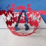 Couple kissing pop-up card