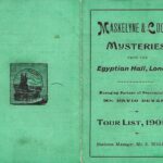 Maskelyne and Cooke’s Mysteries Provincial Tour List 1901-1902, with a separate page of financial details covering all weeks