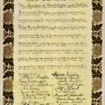 Signed presentation to Mr. and Mrs. Devant from the members of the Maskelyne and Cooke Provincial Company on the recent advent of their daughter