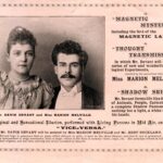 Picture of David Devant and Marion Melville with a listing of Devant’s entertainments