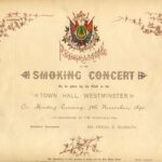 Programme for the Smoking Concert of the Army and Navy Musical Dramatic Club. Town Hall, Westminster. 5 November 1894