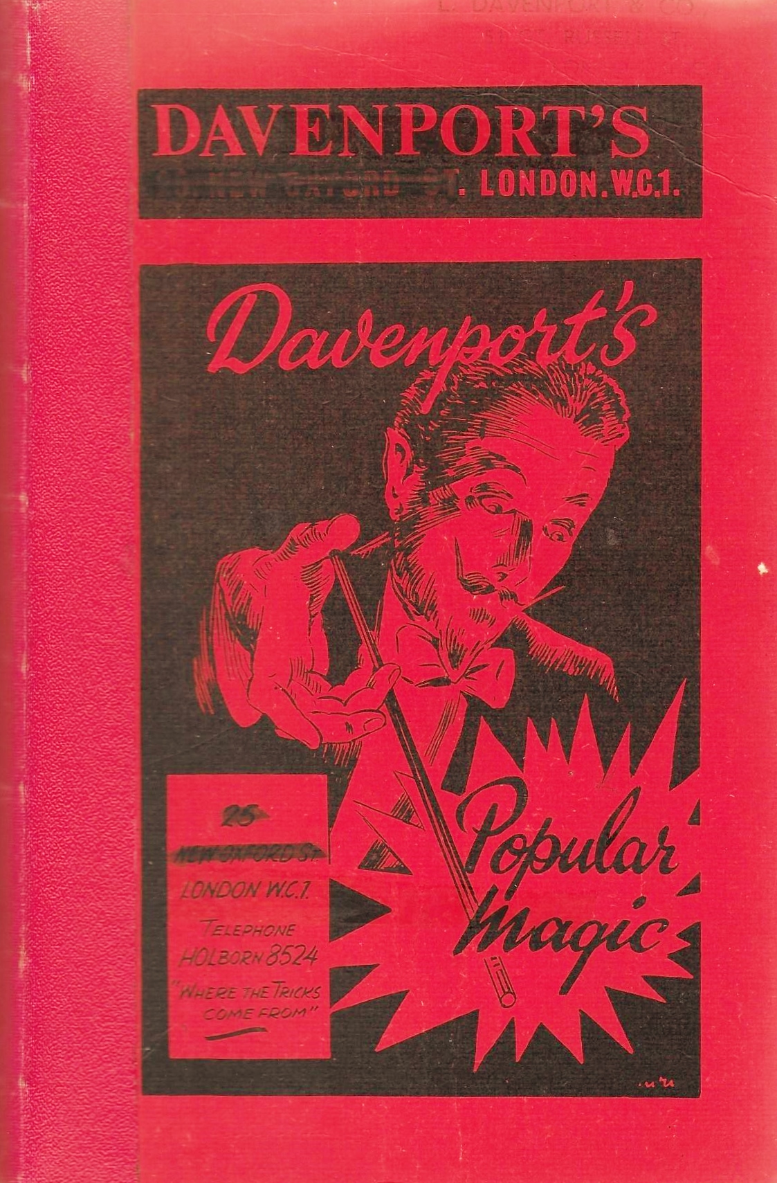 Davenports Popular Magic catalogue. Red cover, 1960
