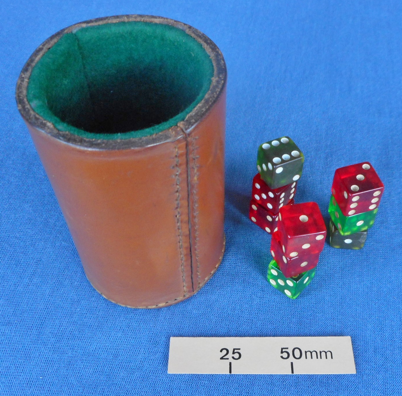 Cup and dice for dice stacking The Davenport Collection
