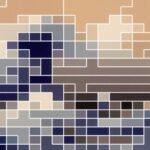 One of five postcards in the ASOBIDEA CARD “Mosaic Art” series: The Great Wave