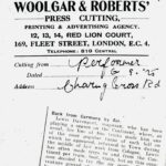 Lewis Davenport returns from Germany by air, a 1925 press cutting